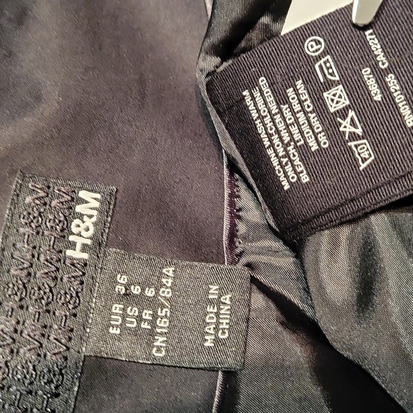 H&M Cropped Cocktail Jacket Evening Date-night / Sz 6 / Black - Picture 11 of 17